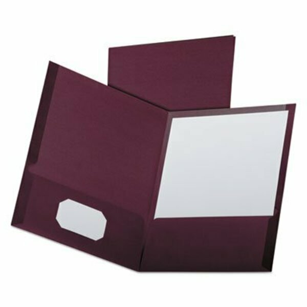 Tops Business Forms Oxford, Linen Finish Twin Pocket Folders, Letter, Burgundy, 25PK 53441